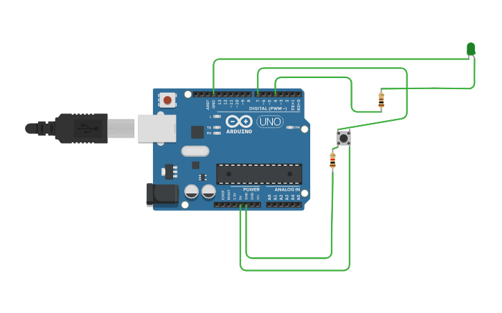 Led With Switch Tinkercad
