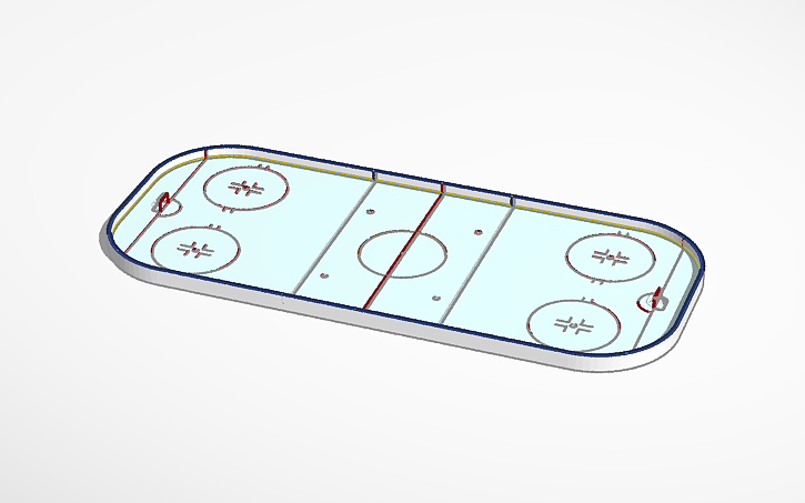 3D design Ice Hockey Rink - Tinkercad