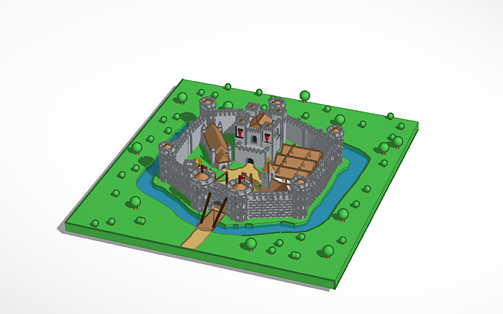 Solidworks Castle Drawing 3D design Castle | Tinkercad