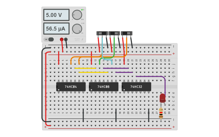 Circuit design K-map() | Tinkercad