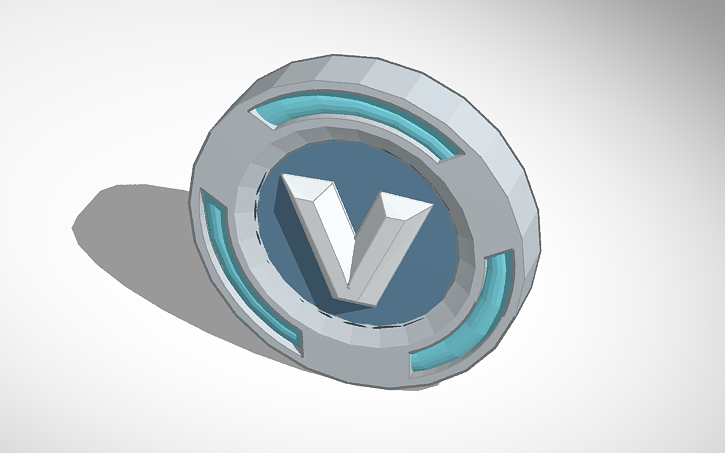 3D design Fortnite V-Bux - Tinkercad