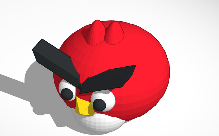 3d Design Angry Bird Red Tinkercad