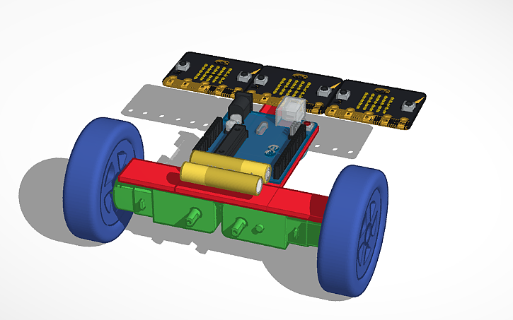 3D design Line Follower 8 LDR Array - Tinkercad