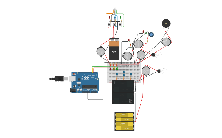 Circuit design lights - Tinkercad