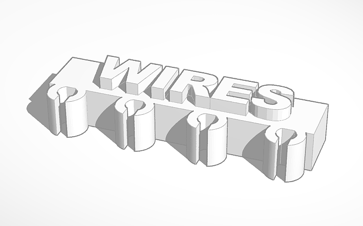 3D design for my wires | Tinkercad