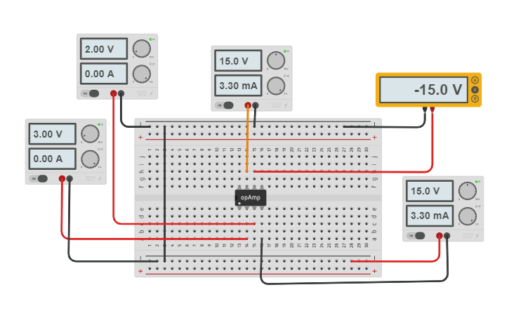 Circuit design Comparator - Tinkercad
