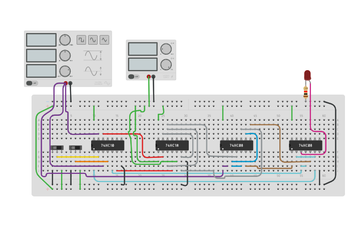 Circuit design Master Slave JK Flip Flop | Tinkercad