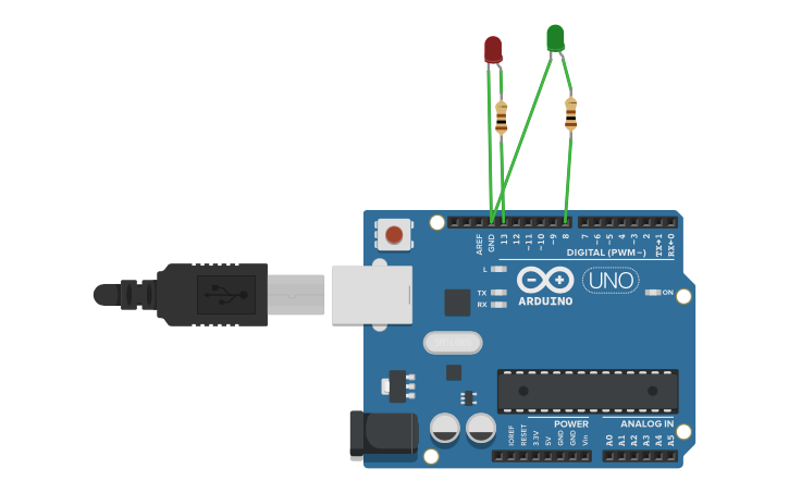 Circuit design LED Light | Tinkercad