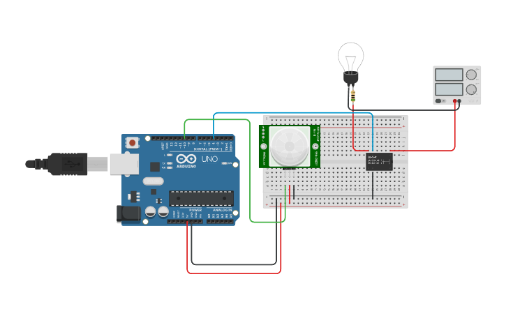 Circuit design Relay Module - Tinkercad