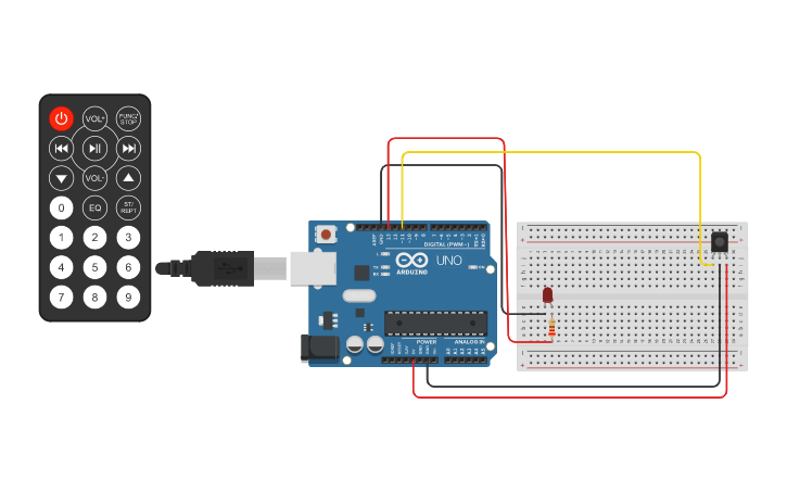 Circuit design IR Sensor PR-9 - Tinkercad