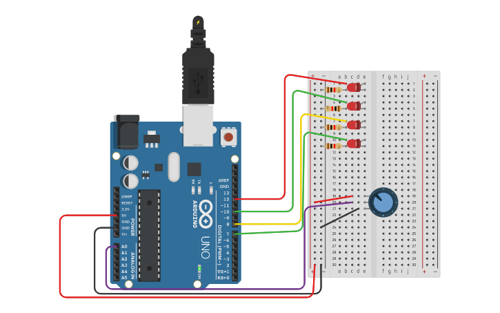 Circuit design Arduino-serial monitor - Tinkercad