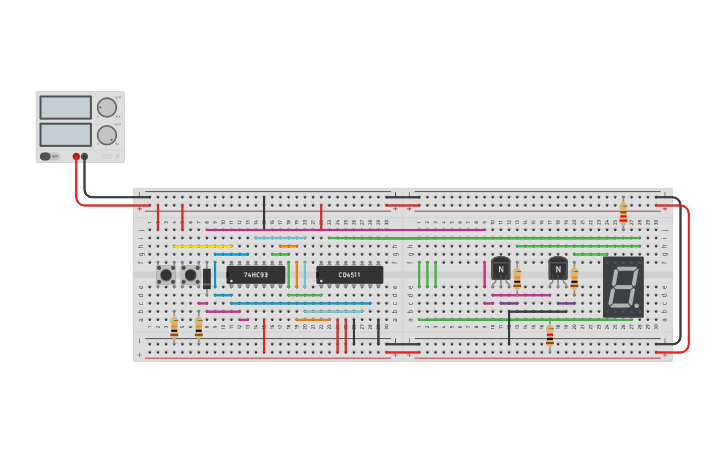 Circuit Design Contador Decimal Tinkercad