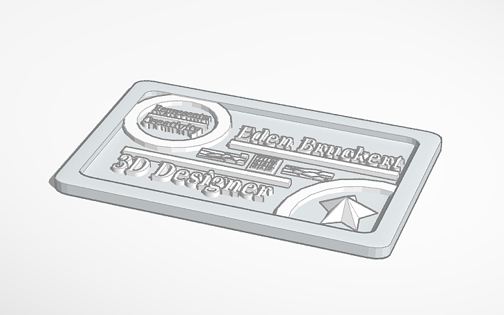 3d Design Business Card Tinkercad 3d Design Business Card Tinkercad