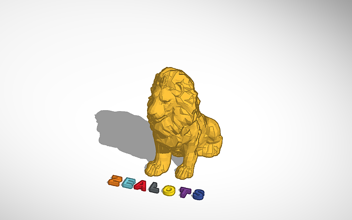 3d Design Lion Tinkercad 0339