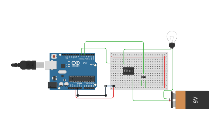 Circuit design Relay slide switch - Tinkercad