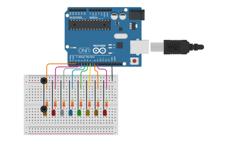 Circuit design MONTAJE #1 - Tinkercad