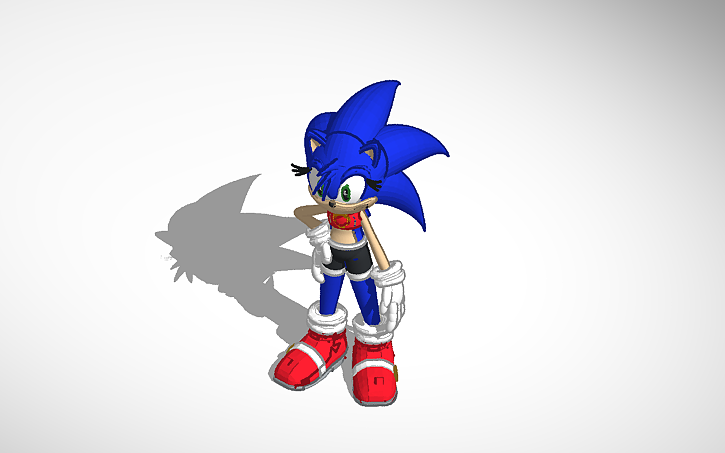 3D design Sonica The Hedgehog UPDATED! - Tinkercad