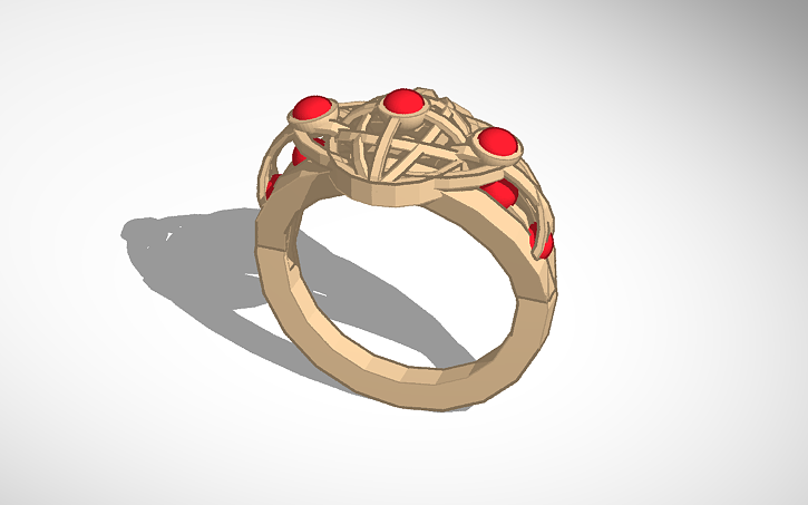 3D design Intricate ring - Tinkercad