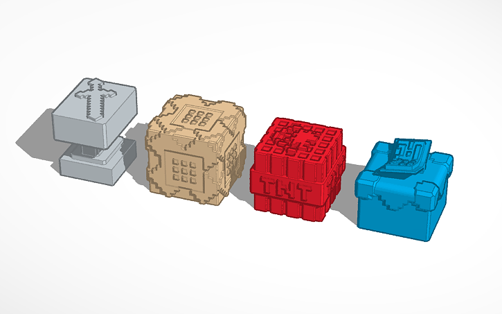 3D design minecraft blocks - Tinkercad