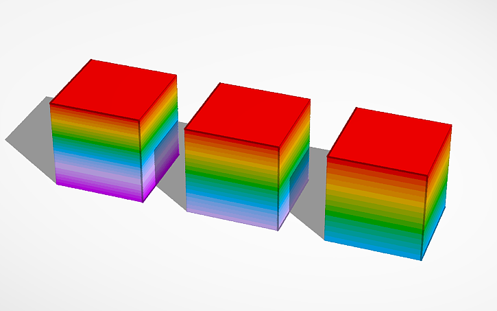 3D design Rainbow Gradients - Tinkercad