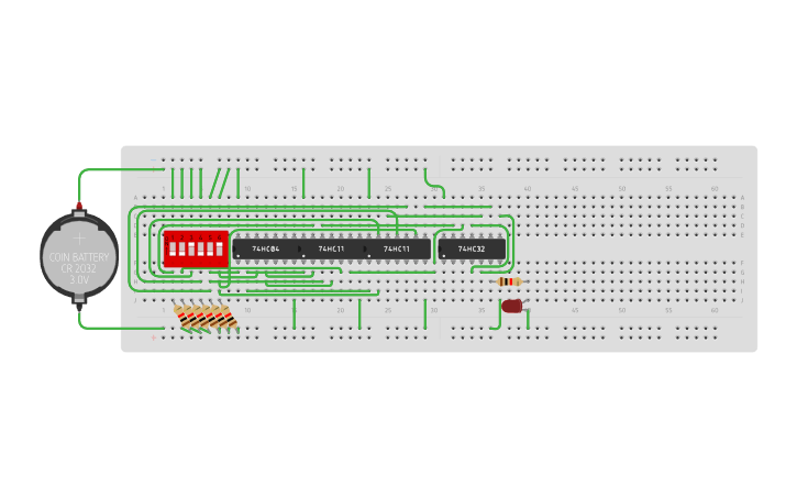 Circuit design Modul 1 Percobaan 4 | Tinkercad
