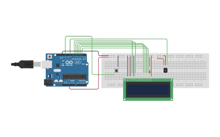 Circuit design Tachometer - Tinkercad