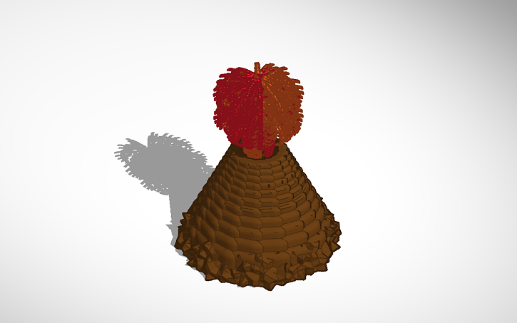3D design volcano - Tinkercad