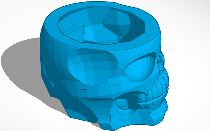 Skull Pencil Holder Tinkercad