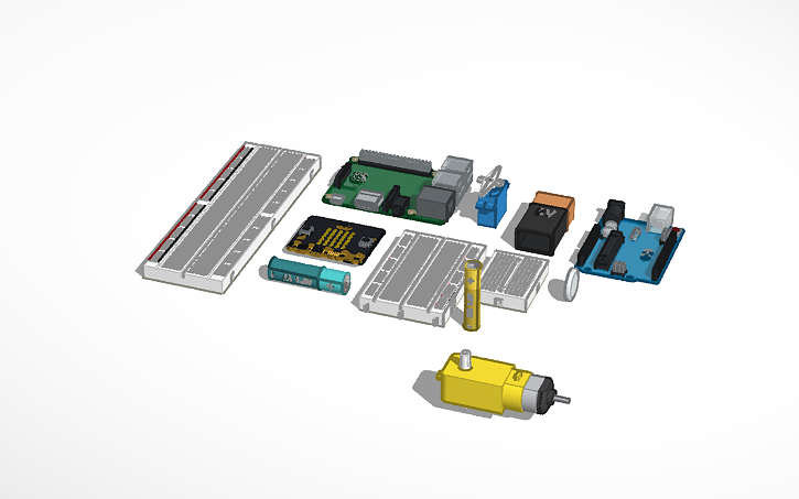 Tinkercad Components List 3D design All Components V2 - Tinkercad