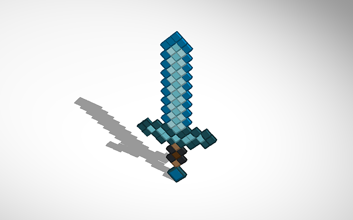 3D design minecraft Kılıç - minecraft sword - Tinkercad