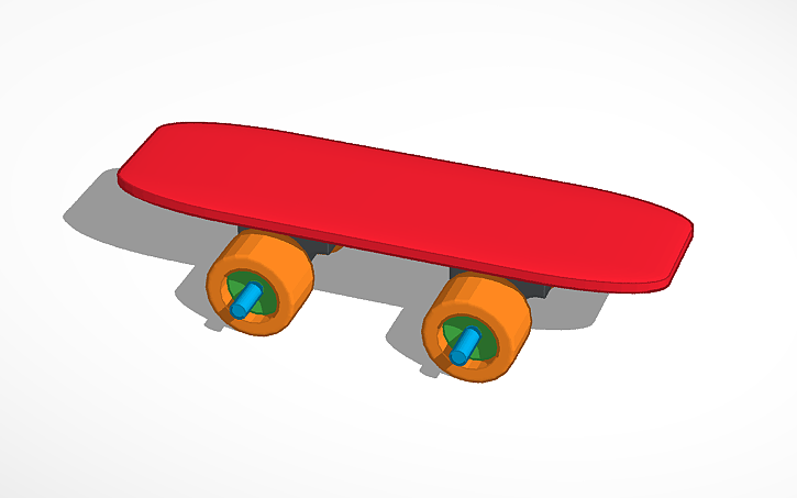 3D design skateboard - Tinkercad