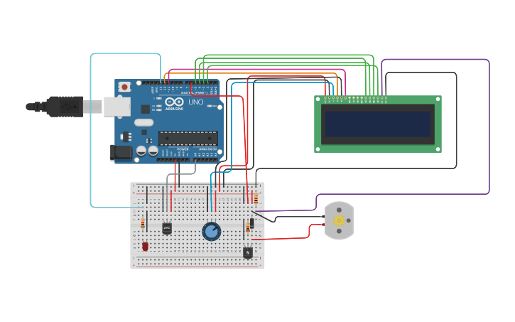 Circuit design Automatic Room Temperature Controller | Tinkercad