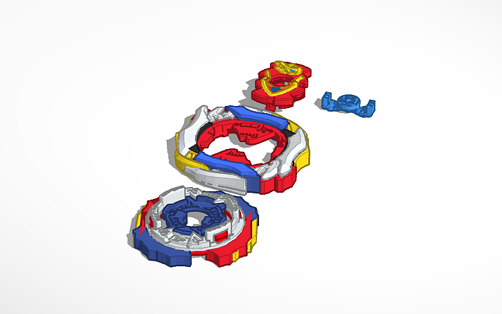 Beyblade Structure 3D design Beyblade Burst Sparking Unity Achilles Layer+Chassis R ...