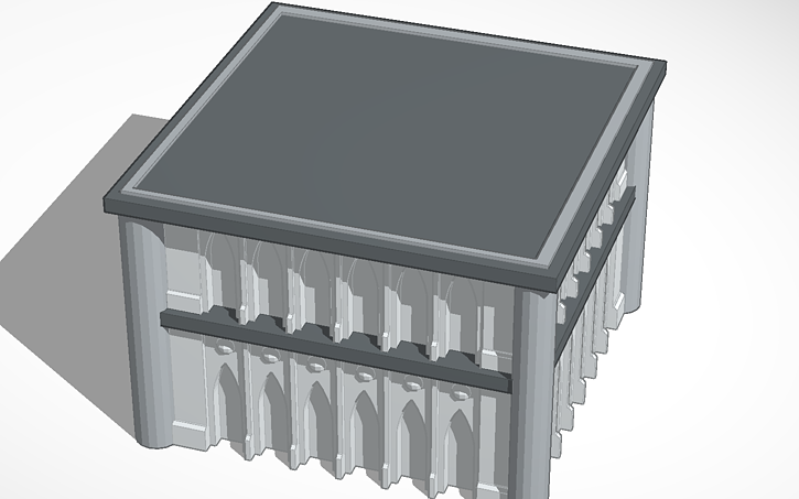 3D design Epic 40k Gothic Building - Tinkercad