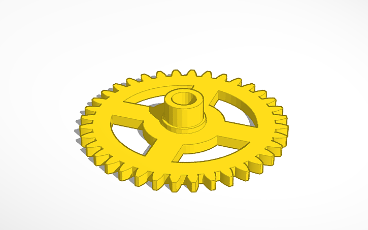 3D design Zahnrad with spokes - Tinkercad