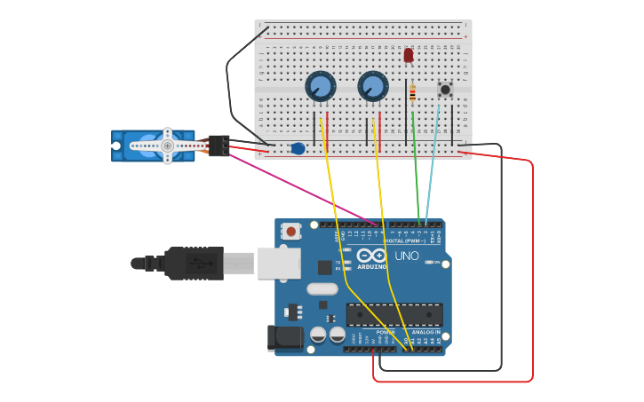Circuit design MATLAB App Designer Arduino Side | Tinkercad