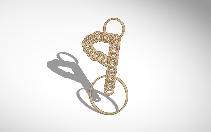 3D design P key chain - Tinkercad