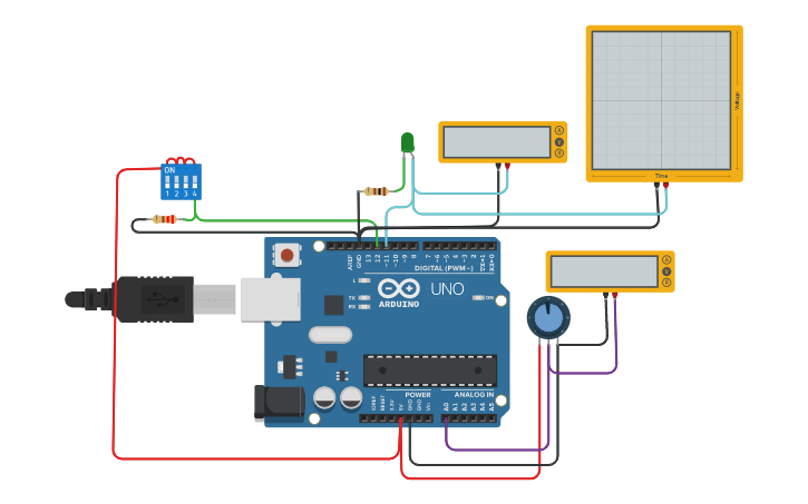 Circuit design P1 Arduino | Tinkercad