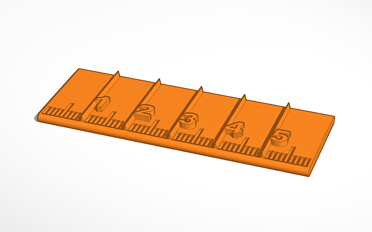 3D design Ruler - Tinkercad