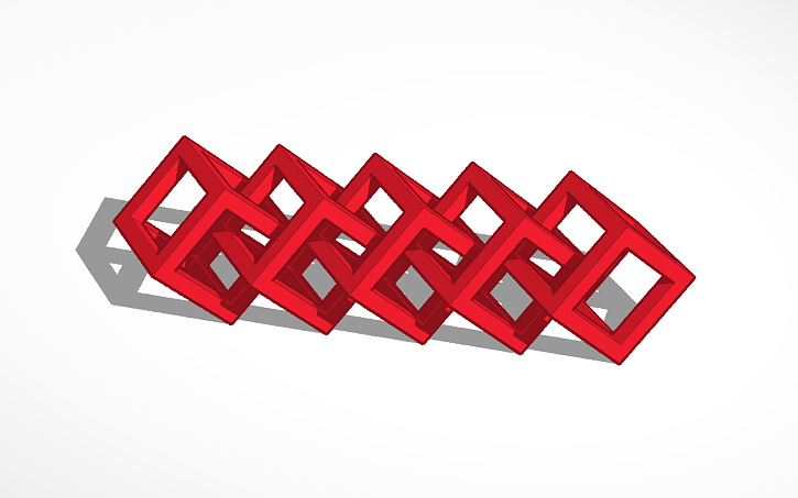 3D design Five Interlocking Cubes - Tinkercad