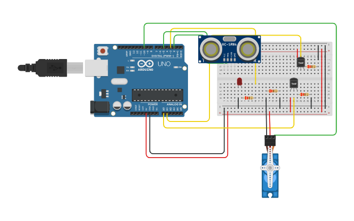 Circuit design Chuveiro Inteligente - Tinkercad