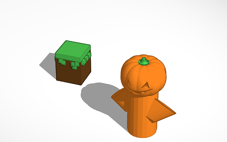 3D design Minecraft Block - Tinkercad