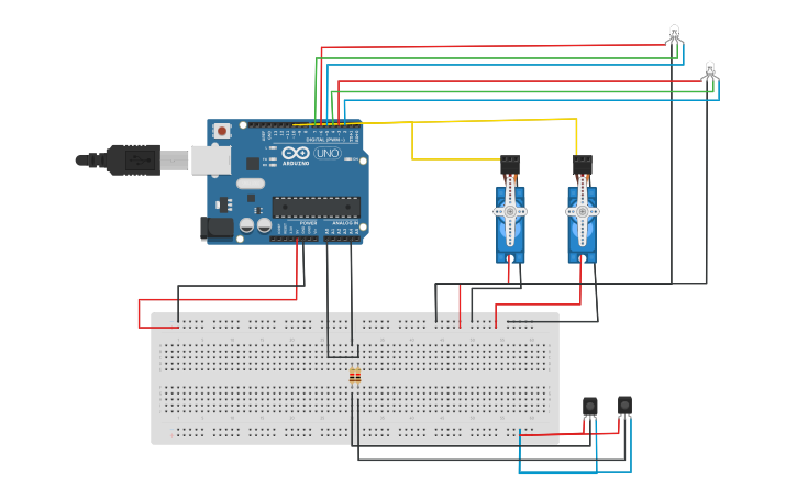 Circuit design Copy of arduino trash segregator | Tinkercad