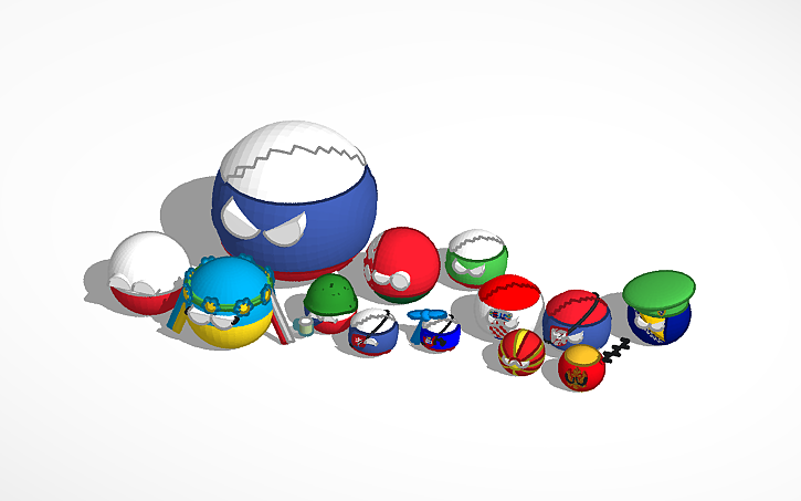 3D design The Slavic countryballs - Tinkercad