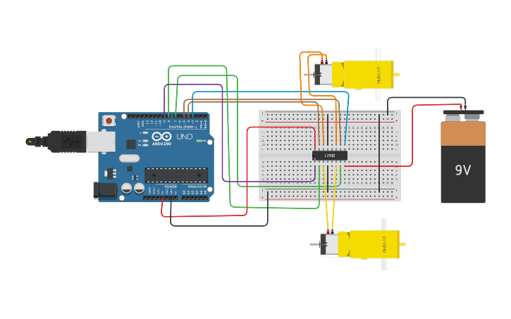 Circuit design 123d-dc-motor-Arduino - Tinkercad