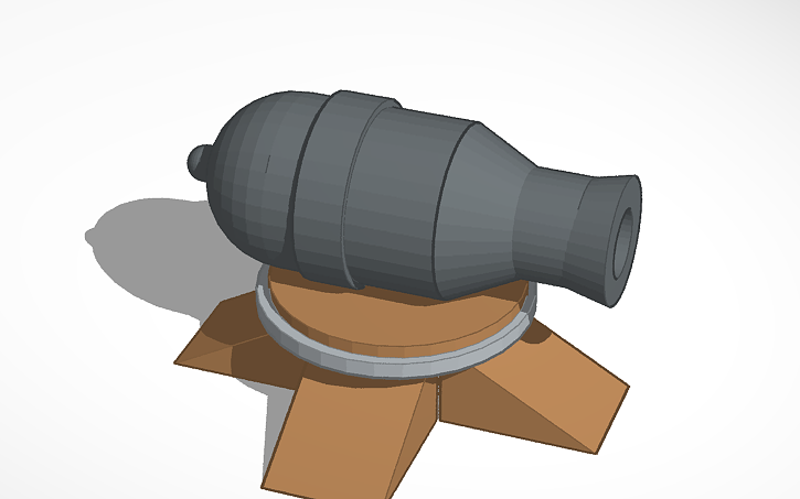 3D design Level 1 Clash of Clans Cannon Tinkercad