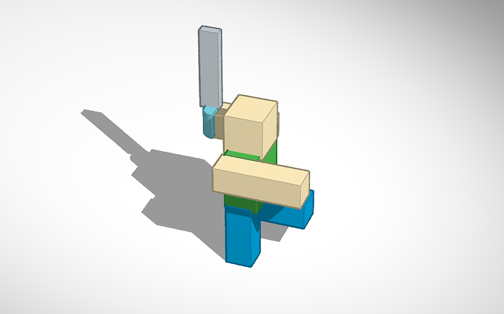 3D design minecraft man - Tinkercad