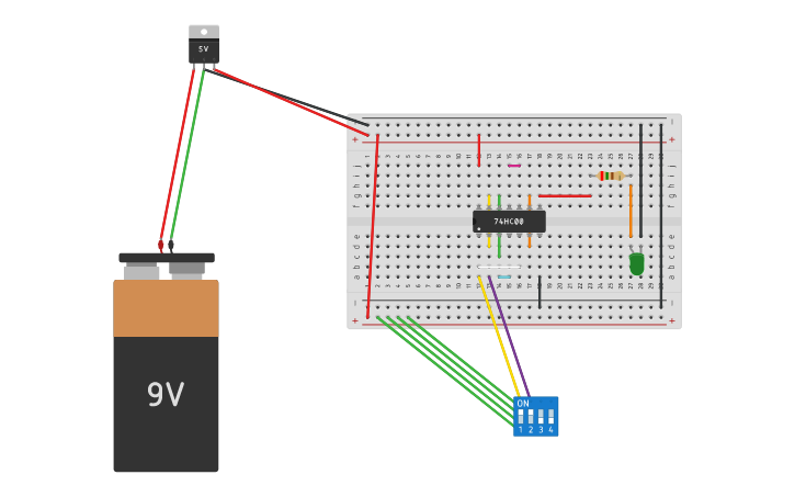 Circuit design Nand as EX-OR | Tinkercad