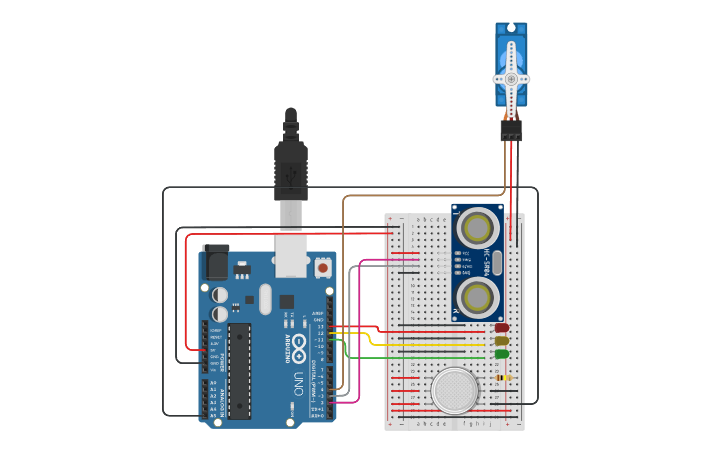 Circuit design Sensor Gas y Sonido, Joaquin Sanchez - Tinkercad