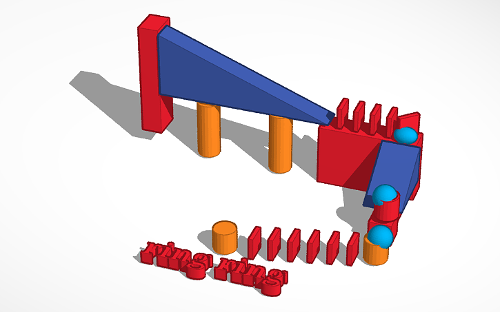 Tinker Machine 3D design rube goldberg machine - Tinkercad